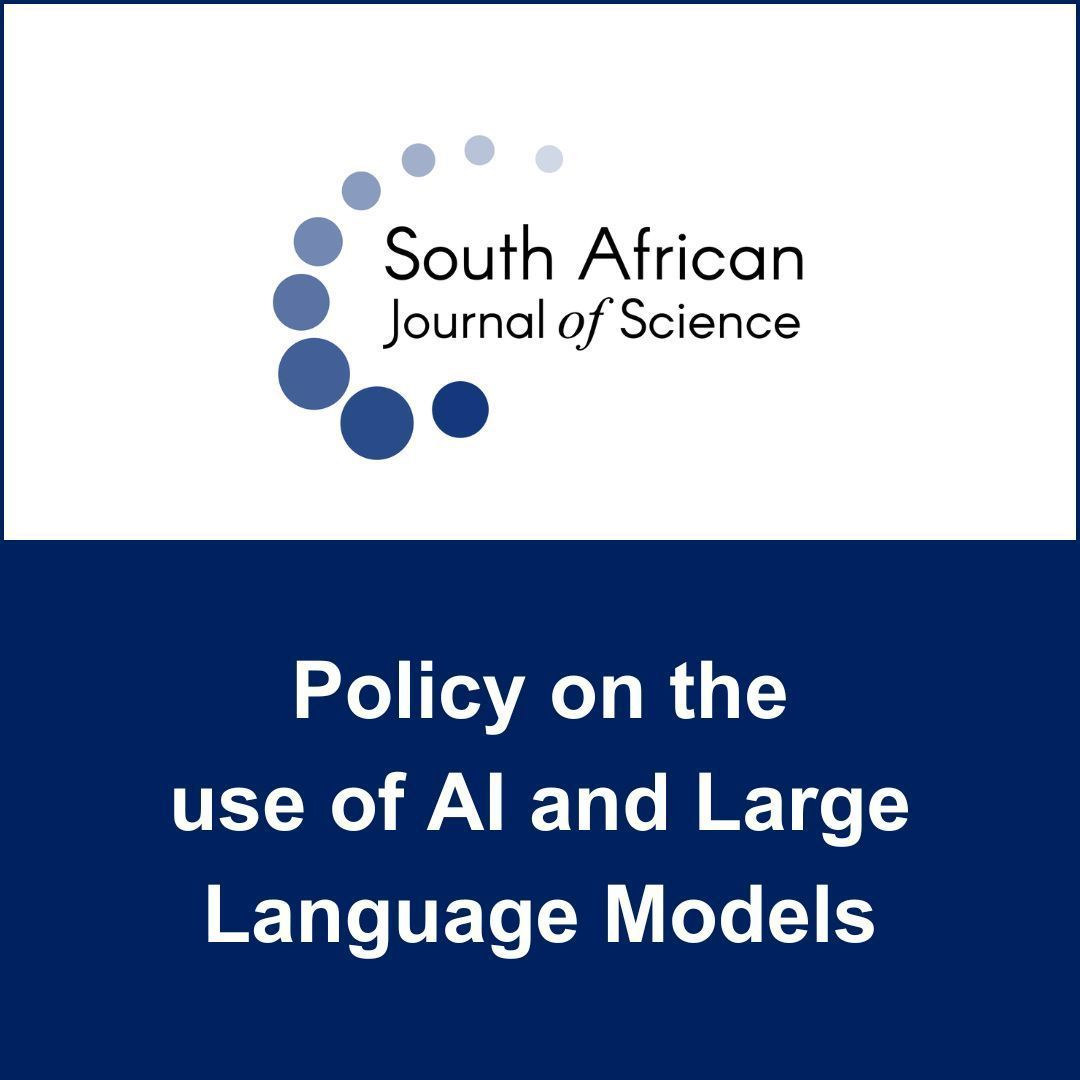 Our Policy on the Use of AI and Large Language Models guides the use of such tools pertaining to submissions to the South African Journal of Science for authors and reviewers. buff.ly/3J4ioDQ