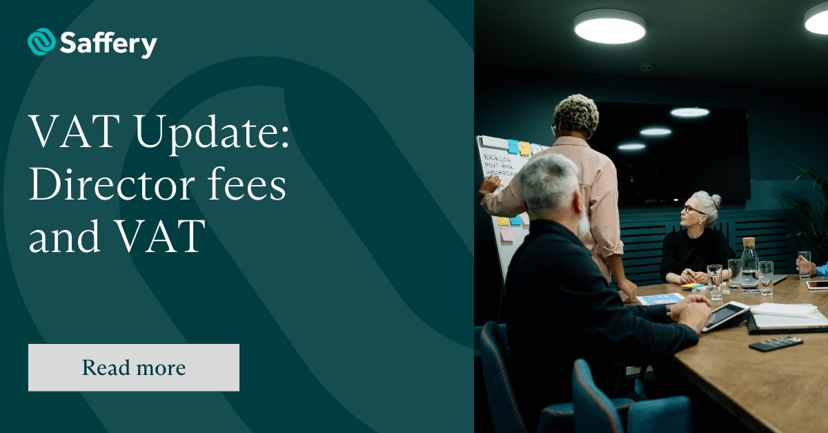 A recent Court of Justice of the European Union (CJEU) decision has resolved a dispute over VAT for director's fees. Read more in our VAT update: ow.ly/9wx250R7jLc #vatupdate #finanicalservices #vat #directorfees #saffery