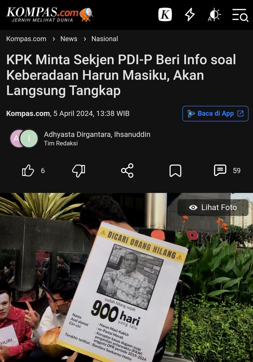 Mohon ditanggapi pak hasto,ga usah playing victim intimidasi2an.

Langkah KPK yang kerap bertanya soal keberadaan Harun Masiku ke Hasto bukanlah bentuk intimidasi,melainkan murni upaya penegakan hukum.

Atau jangan2 lu juga keciratan duitnya harun masiku?

nasional.kompas.com/read/2024/04/0…