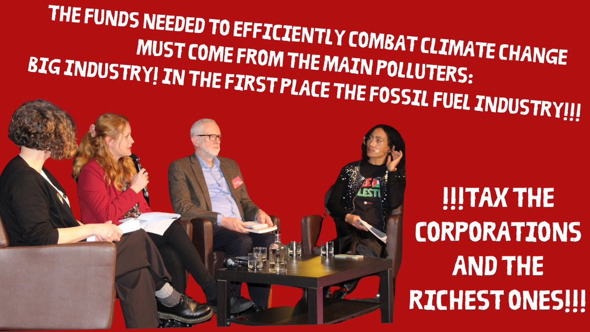 Yesterday at the @europeanleft panel with @jeremycorbyn we agree on the need to do more to achieve climate targets, and to do so, we need PUBLIC INVESTMENT, JUST TRANSITION, and TAXING THE RICH! @etuc_ces @BotengaM