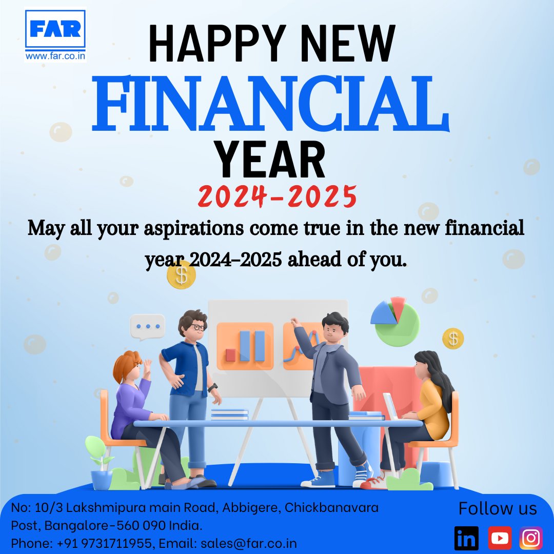 As the calendar turns a new page, so does our financial journey. The start of a new financial year is an important milestone for both organisations and individuals. It's time to reflect, strategize, and set sail for financial achievement. 
#far #FAR #newfinancialyear #Financial