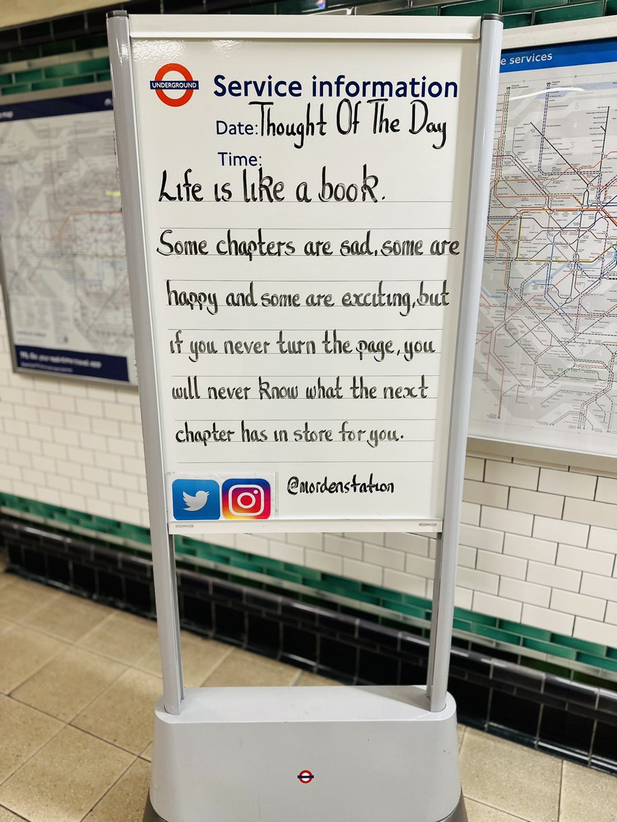 Friday 5th April 2024 Thought Of The Day From Morden Underground Station