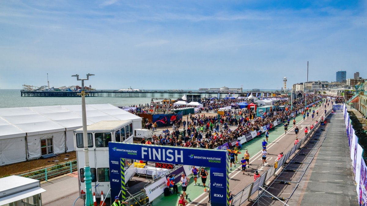 Good luck to everyone participating in the @BrightonMarathn on Sunday! It’s the UK's third largest marathon, and probably the most picturesque 🏃🏅👏☀️ View the route & support the runners: brightonmarathonweekend.co.uk #brightonmarathon #brighton