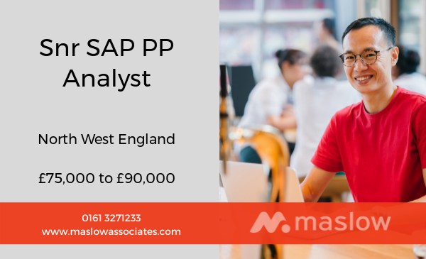 Get in touch! Snr SAP PP Analyst, £75,000 to £90,000 + Package - #NorthWestEngland.