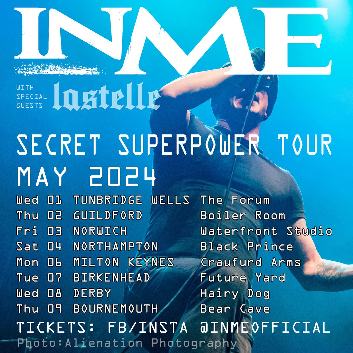 ⎡ LASTELLE // INME ⎦ May 2024. Tickets available now. @inmeofficial lastelleband.com