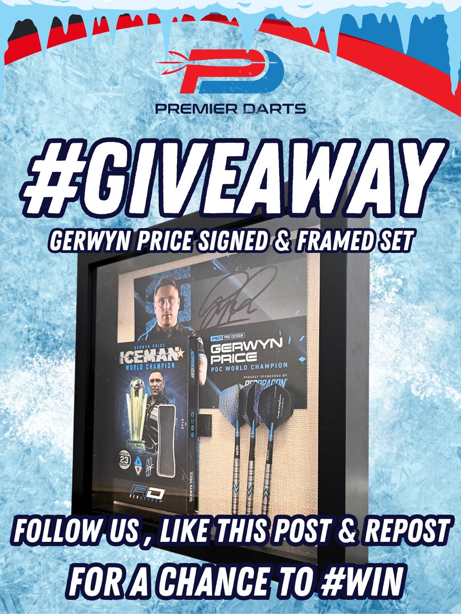 🎯 GIVEAWAY TIME!!! 🎉 @Gezzyprice 🧊 For a Chance To #WIN This Amazing Framed Set Of Gerwyn Price 'Midnight Edition' Darts & Signed Player Card: 👉 Follow Us 👉 Like This Post 👉 Repost Winner Announced Sunday 14th April Items Offered Kindly By @reddragondarts @AttitudeDarts…