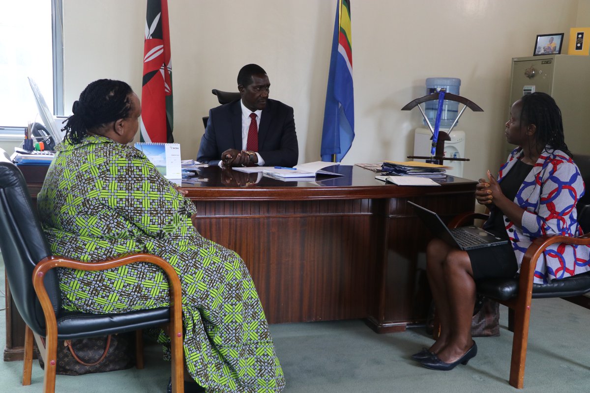 Today, @mary_mutemi1 of the Green Africa Foundation, had a productive meeting with the Commissioner for Refugee Affairs, @burugu_J, on environmental mitigation strategies within the refugee camps.