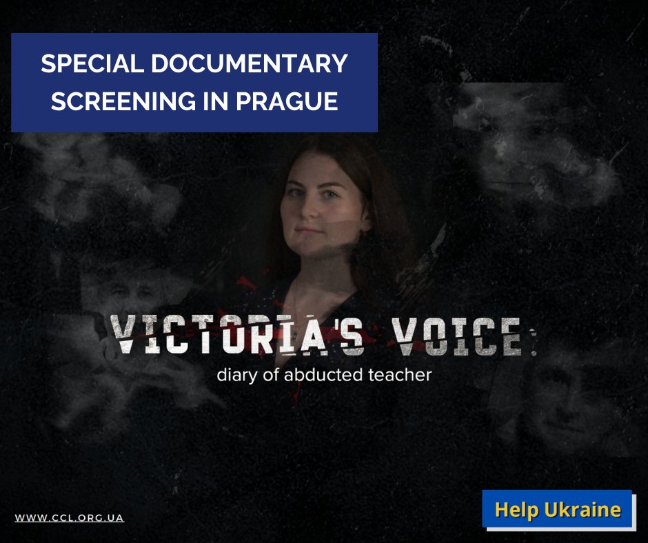 🎥 Join a special screening of 'Victoria's Voice: Diary of a Kidnapped Teacher' organized by CEELI's fellow Sergina Tarnavska 📅 10 April 2024, 18:00-19:00 📍 Prague Maidan, Táborská 372/36, Praha 4 🇺🇦 In Ukrainian with 🇨🇿 subtitles 🔗 Book your spot now: forms.gle/4nnfsKrHJ68mLj…