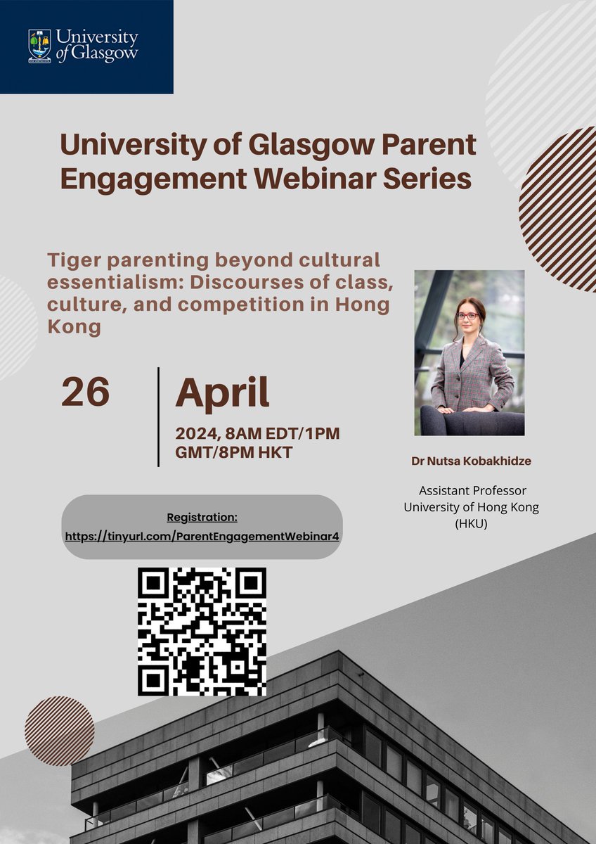 Want to know more about tiger parenting? Register for our parent engagement webinar @UofGEducation on April 26 at 8am EDT/1pm GMT/8pm HKT with @Nutsako tinyurl.com/ParentEngageme… Tiger parenting beyond cultural essentialism: Discourses of class, culture, and competition in Hong Kong