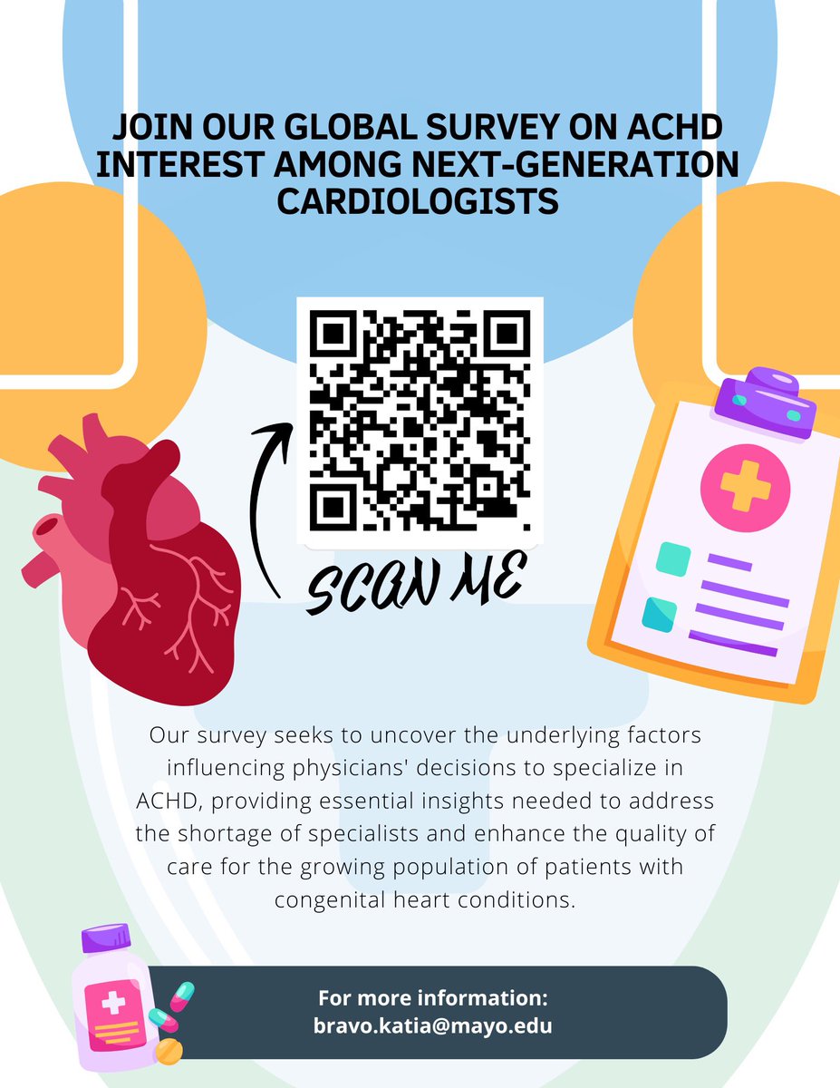 On your way to #Atlanta for #ACC24?

Join us in the 8th Annual Adult Congenital & Pediatric Cardiology #ACCACPC Community Day today #Friday, 1-6 pm ET at the Hyatt

We need to know your thoughts about #ACHD! If you’re an #ACCFIT or #earlycareer #cardiologist plz take our survey!