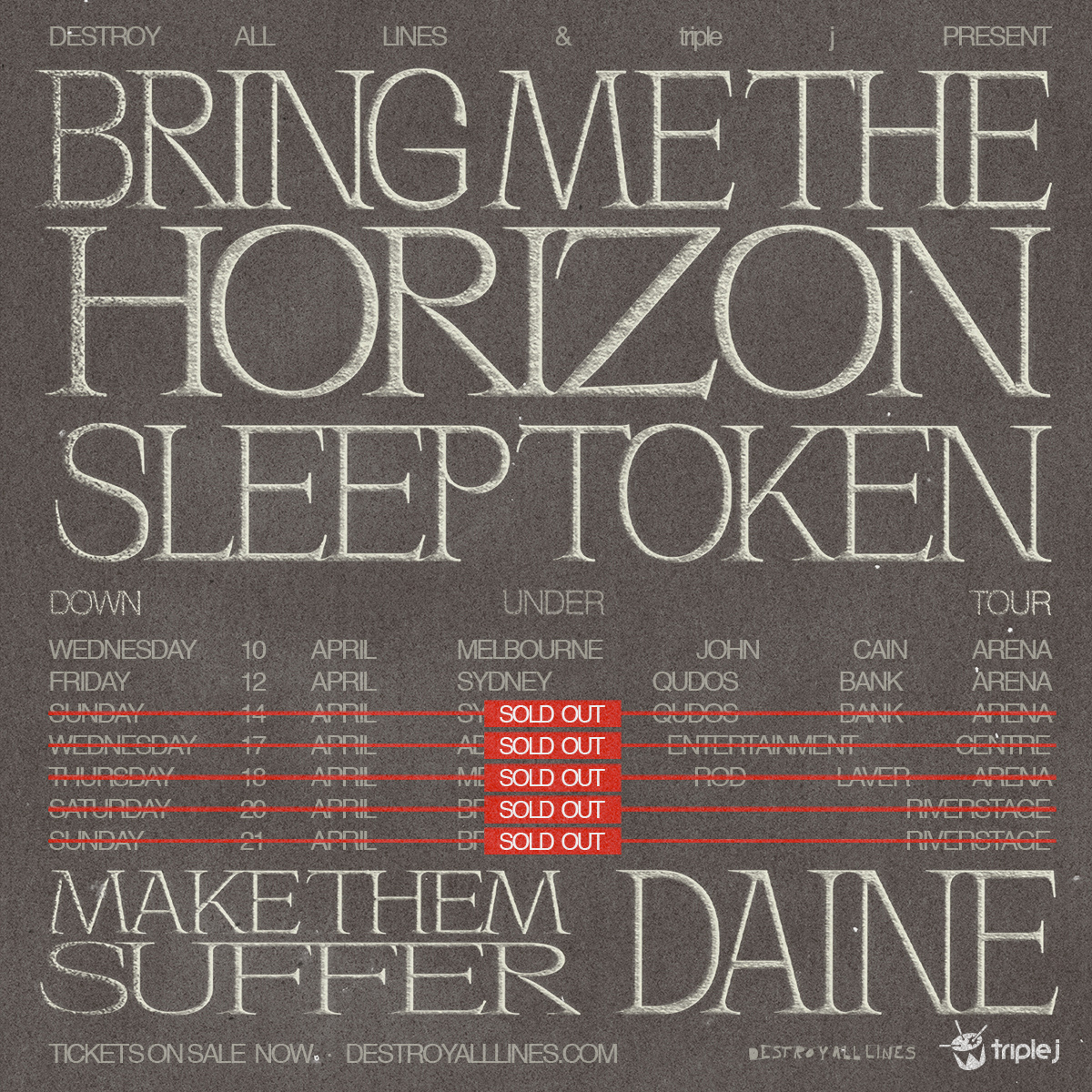 𝙡𝙖𝙨𝙩 𝙩𝙞𝙭 𝙧𝙚𝙢𝙖𝙞𝙣𝙞𝙣𝙜 🇦🇺 bmthofficial.com/live/