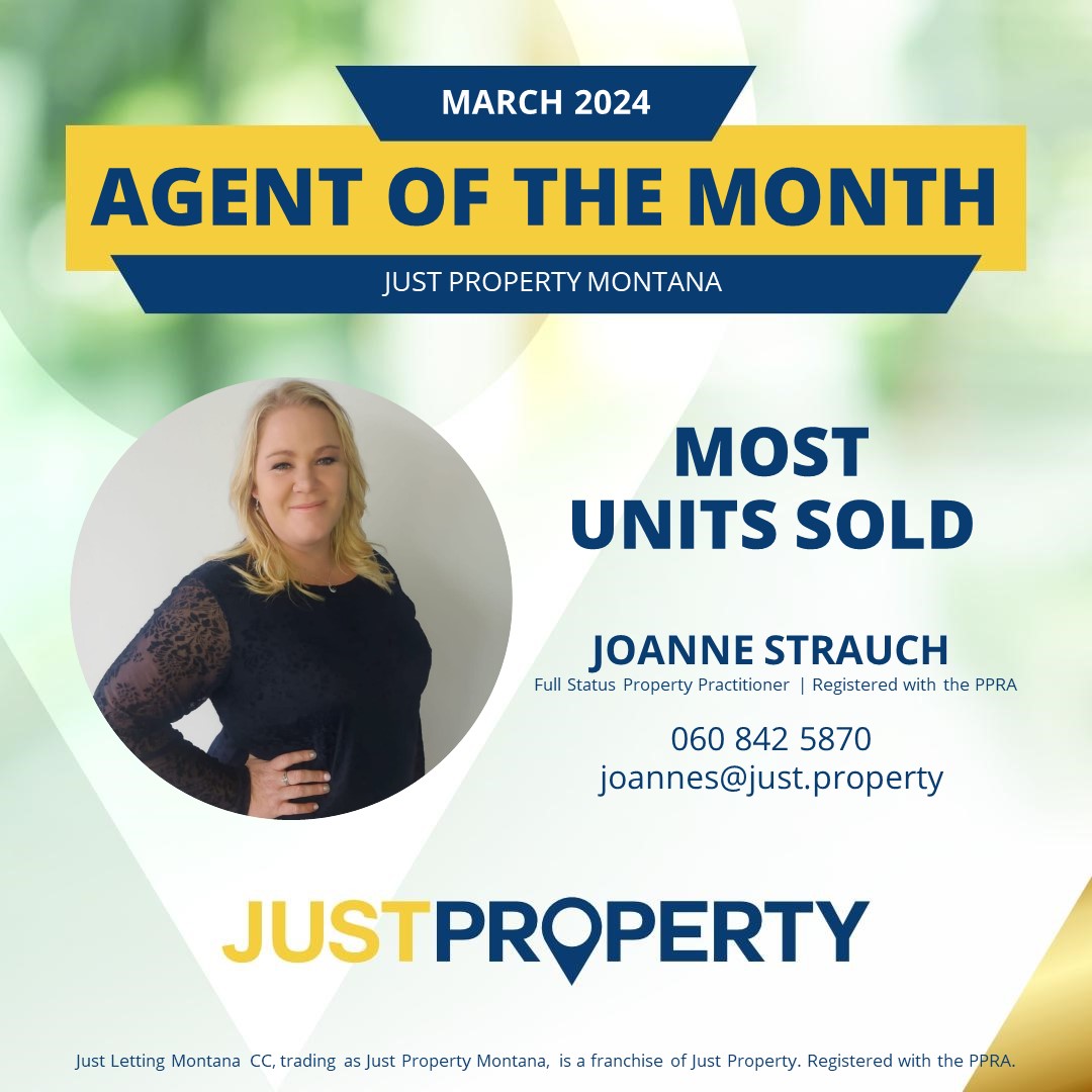 Well done to Just Property Montana - Joanne Strauch for taking agent of the month in both categories. 

Keep up the good work

#agentofthemonth #justpropertymontana #JustProperty #rentals #sales