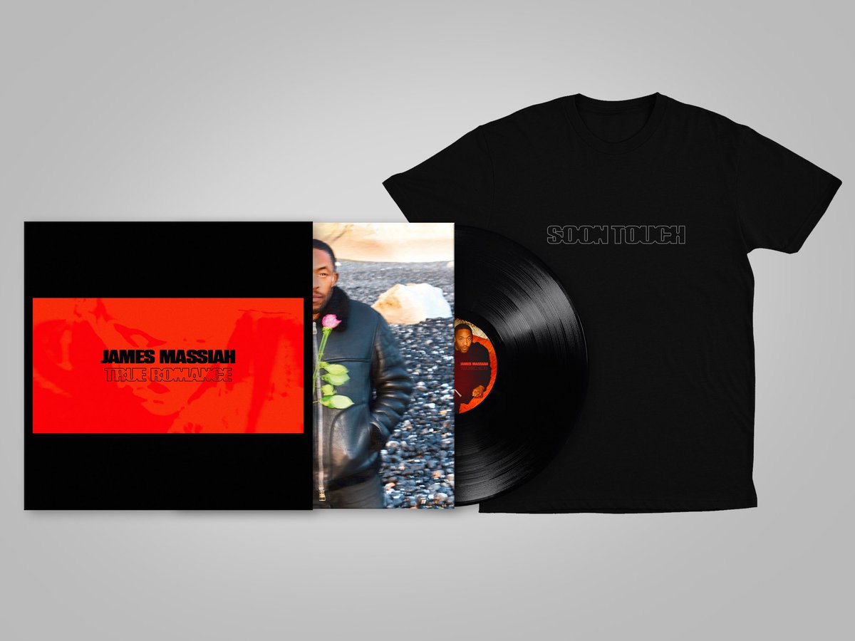 ___LEVELS's tweet image. Now available to pre order:
True Romance EP by @JamesMassiah 

Deluxe 12” Vinyl &amp;amp; Digital
+ &quot;Soon Touch&quot; Tee Shirt
 Bundle options available

bit.ly/3TO1ez9

#BandcampFriday
