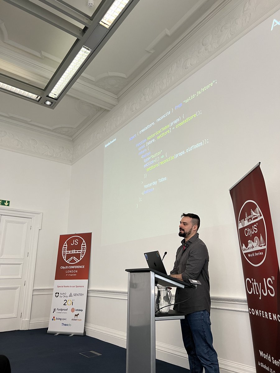 I must say, I appreciate the nuance around memo, deep state, and more from @solid_js that @AtilaFassina is teaching here. The real beauty of Solid is in the details and he’s doing a great job of sharing them here at @cityjsconf.