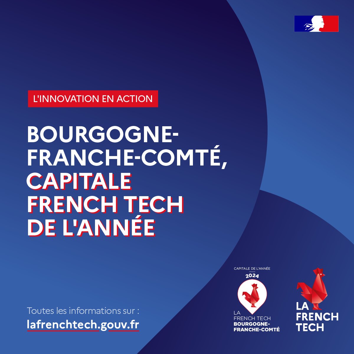 La @FrenchTechBFC obtient le titre de Capitale French Tech de l’année pour l'édition 2024 🐓 Un territoire dynamique où @Marina_Ferrari et @ClaraChappaz sont présentes aujourd'hui pour rencontrer l'écosystème local !