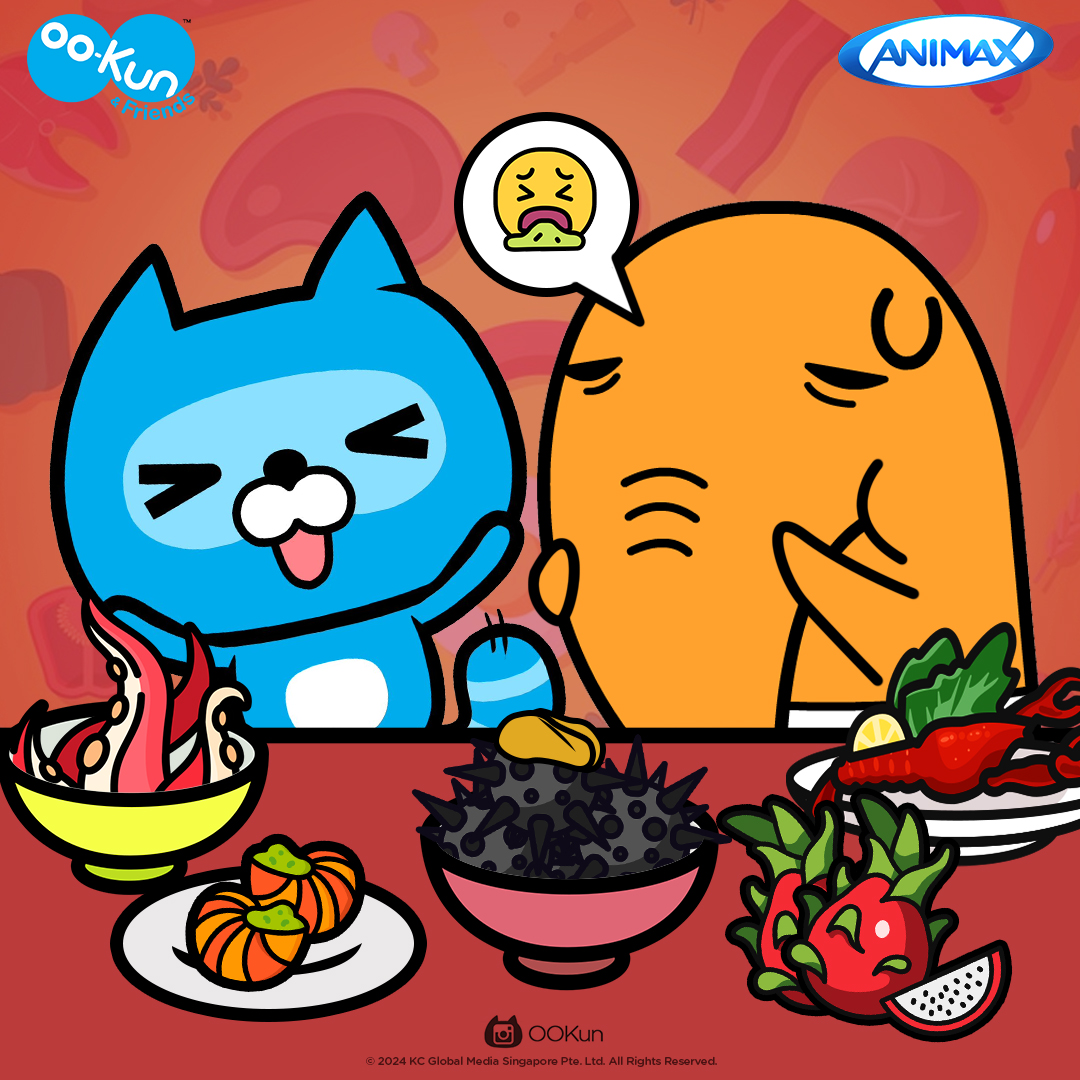 animaxasiatv's tweet photo. There's always that friend who’s all in for a food coma, and the one who’s eyeing the door for an escape plan. 😆🚪

#OOKun #FoodieAdventures https://t.co/aXAIqn5o9E