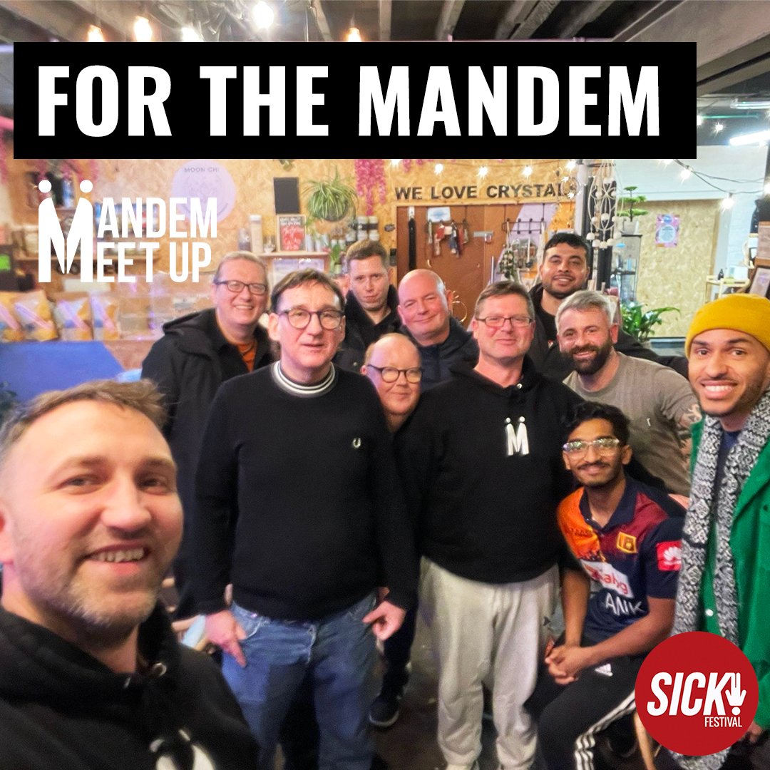 Through ‘For The Mandem’ @MandemMeetup explore how we can support battling stigma around men’s mental health. Join us for an introduction to their work (open to all) followed by a men only practical afternoon. 📅: 18th May 📍: @Minersartnmusic Info: linktr.ee/sick_festival