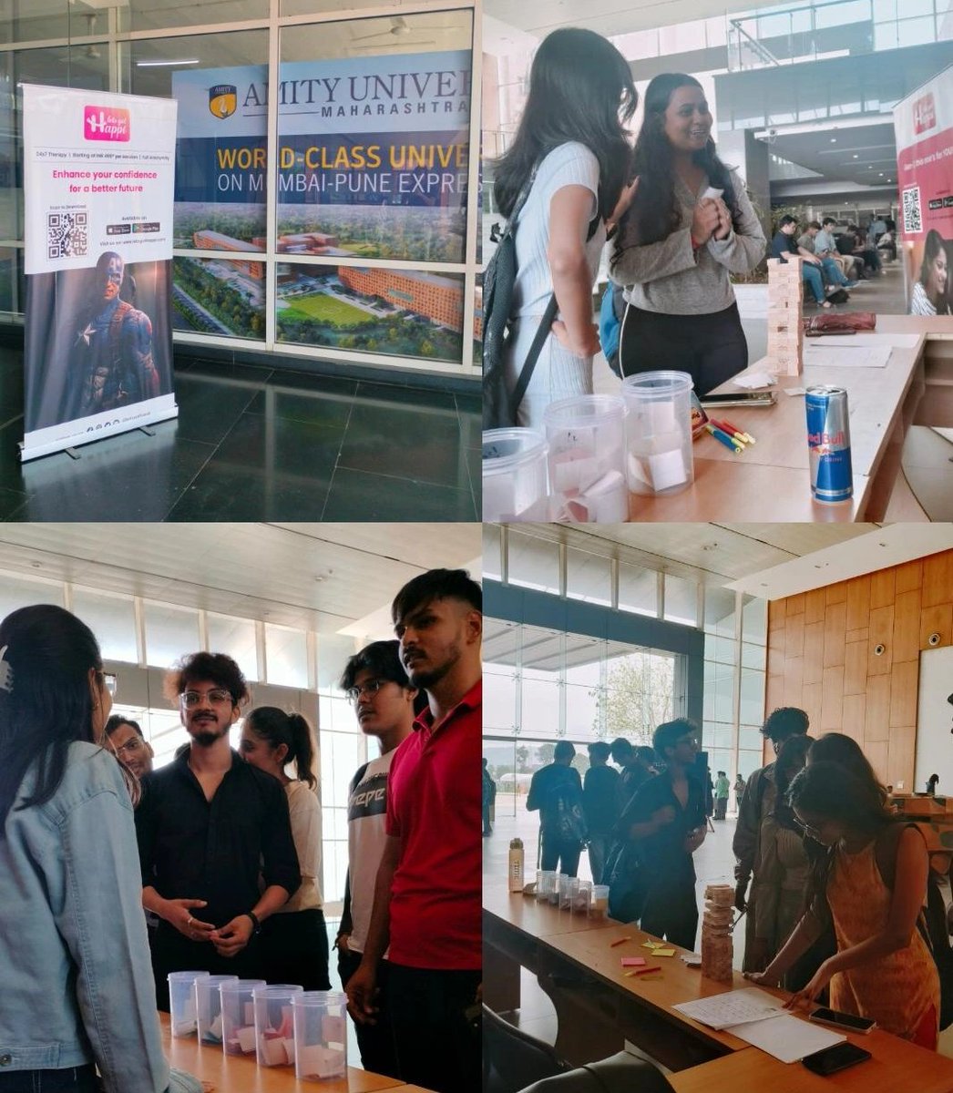 We, @LetsGetHappi are proud to share that we are the official mental well-being partner of @aumTechnicia 
Following are a few pics from yesterday's visit to @AmityUniMumbai for #technicia2024  #ChatChillChange by #letsgethappi