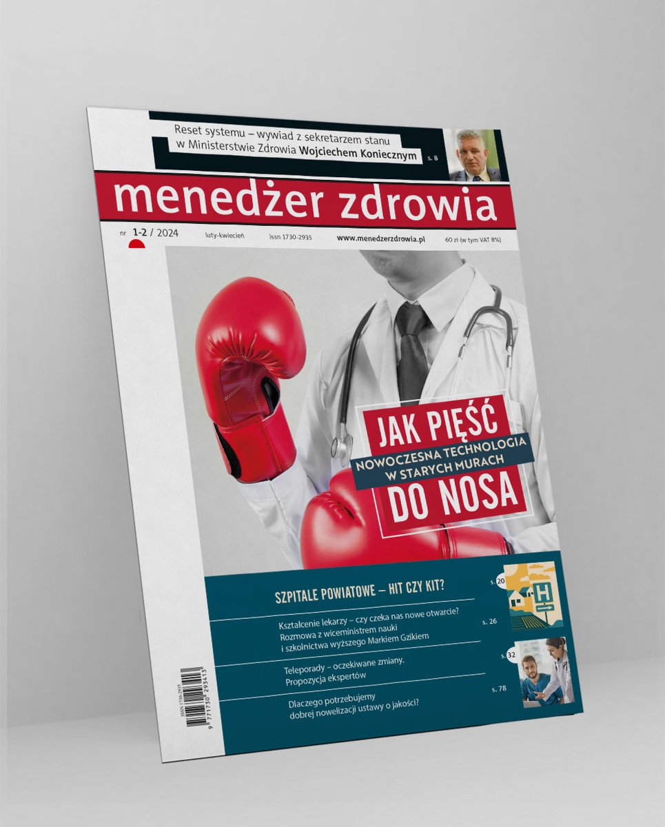 Menedżer Zdrowia (@menedzerzdrowia) on Twitter photo Jest kolejne wydanie #MenedżerZdrowia!
Co w numerze 1–2/2024?
Rozmowy z wiceministrem zdrowia <a href="/WojciechKoniec4/">Wojciech Konieczny</a> oraz wiceministrem nauki i szkolnictwa wyższego <a href="/MarekGzik/">prof. Marek Gzik - Wiceminister Nauki</a>.
<a href="/kozera1/">Jarek Kozera 🇪🇺</a> i #MagdalenaKozera piszą o marnotrawstwie i rozwoju technologii medycznych.
<a href="/maciejbiardzki/">maciej biardzki</a> Jest kolejne wydanie #MenedżerZdrowia!
Co w numerze 1–2/2024?
Rozmowy z wiceministrem zdrowia <a href="/WojciechKoniec4/">Wojciech Konieczny</a> oraz wiceministrem nauki i szkolnictwa wyższego <a href="/MarekGzik/">prof. Marek Gzik - Wiceminister Nauki</a>.
<a href="/kozera1/">Jarek Kozera 🇪🇺</a> i #MagdalenaKozera piszą o marnotrawstwie i rozwoju technologii medycznych.
<a href="/maciejbiardzki/">maciej biardzki</a>