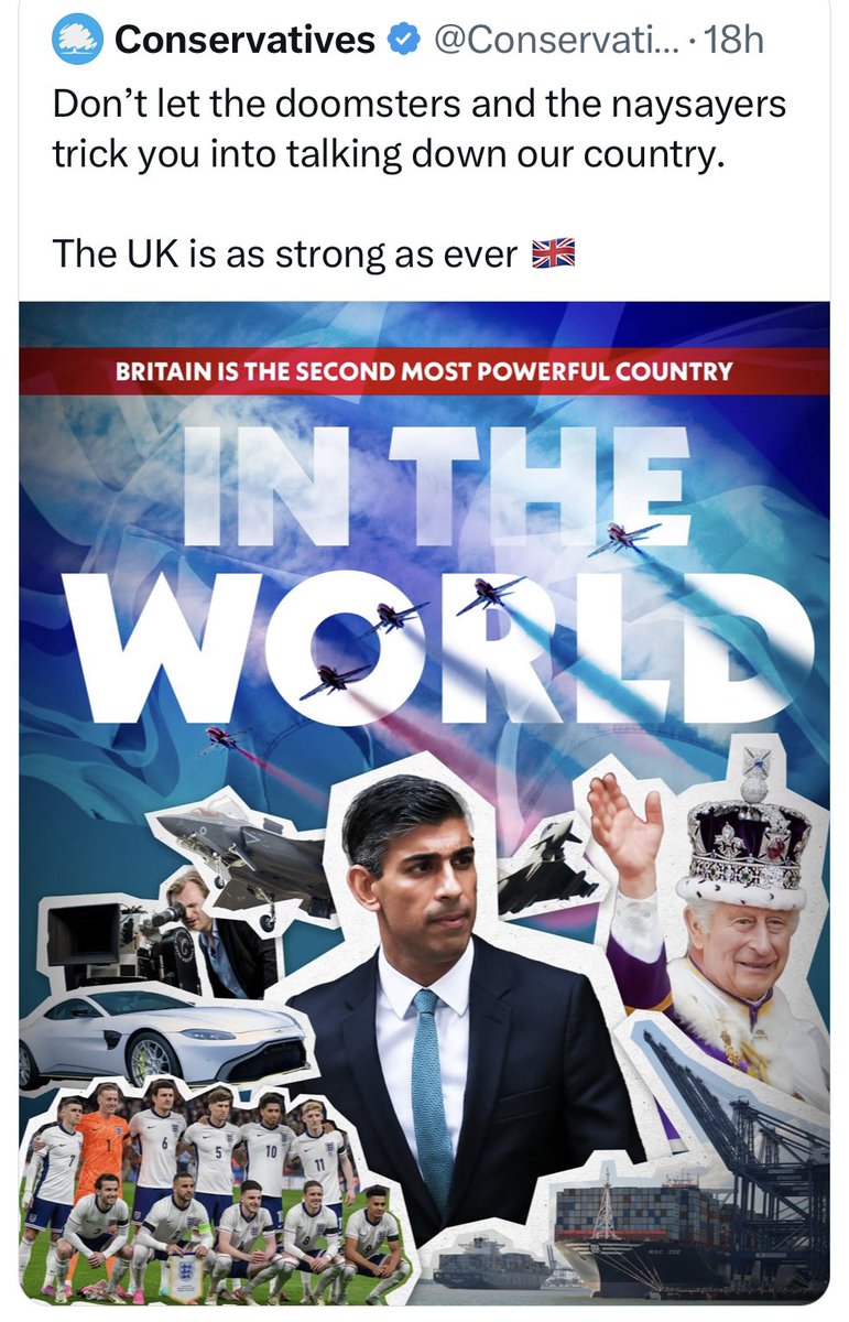 Graphic designer: Rogue question, shall we put any women on this poster? Tory’s: Nah, think it’s fine as is Graphic designer: what about the Lionesses? They did actually *win* the Euros? Tory’s: Oh yeaaaahh🤔…? Hmm, still nah