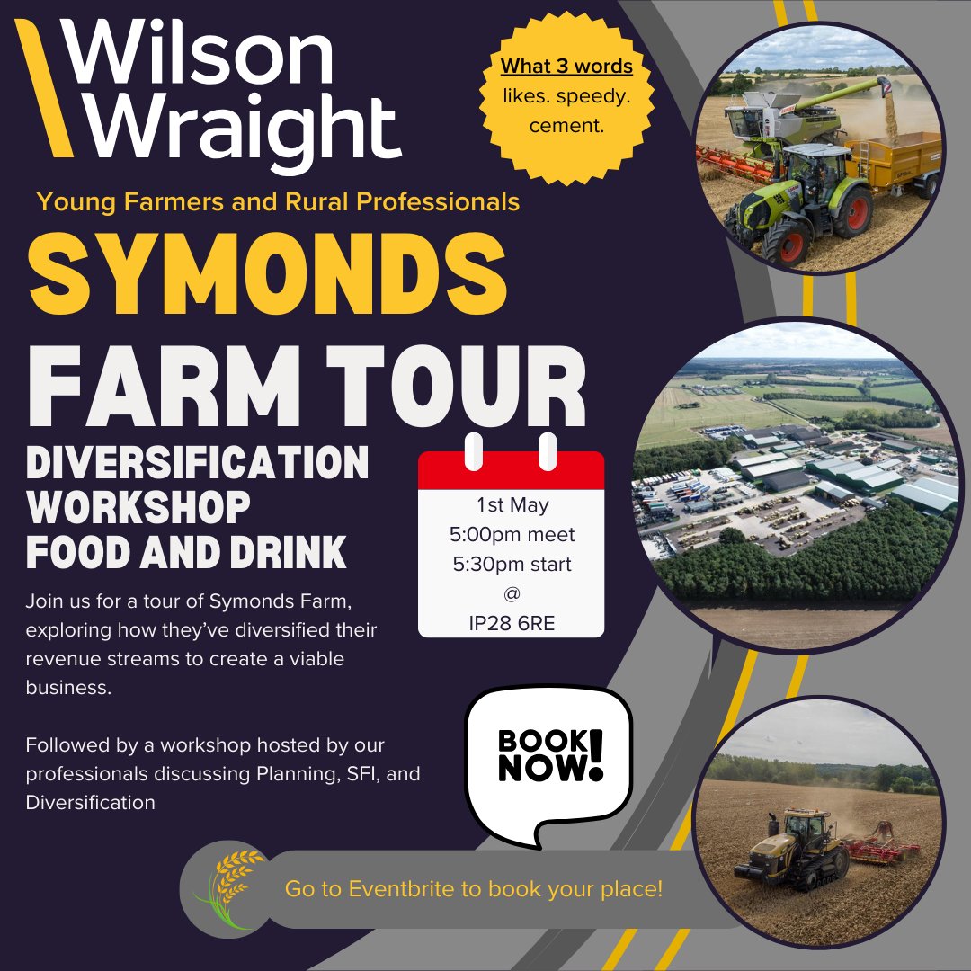 Wilson Wraight invite you to the next in our series of Young Farmers and Rural Professionals events. Click below for your FREE tickets 📷 eventbrite.co.uk/.../young-farm…...