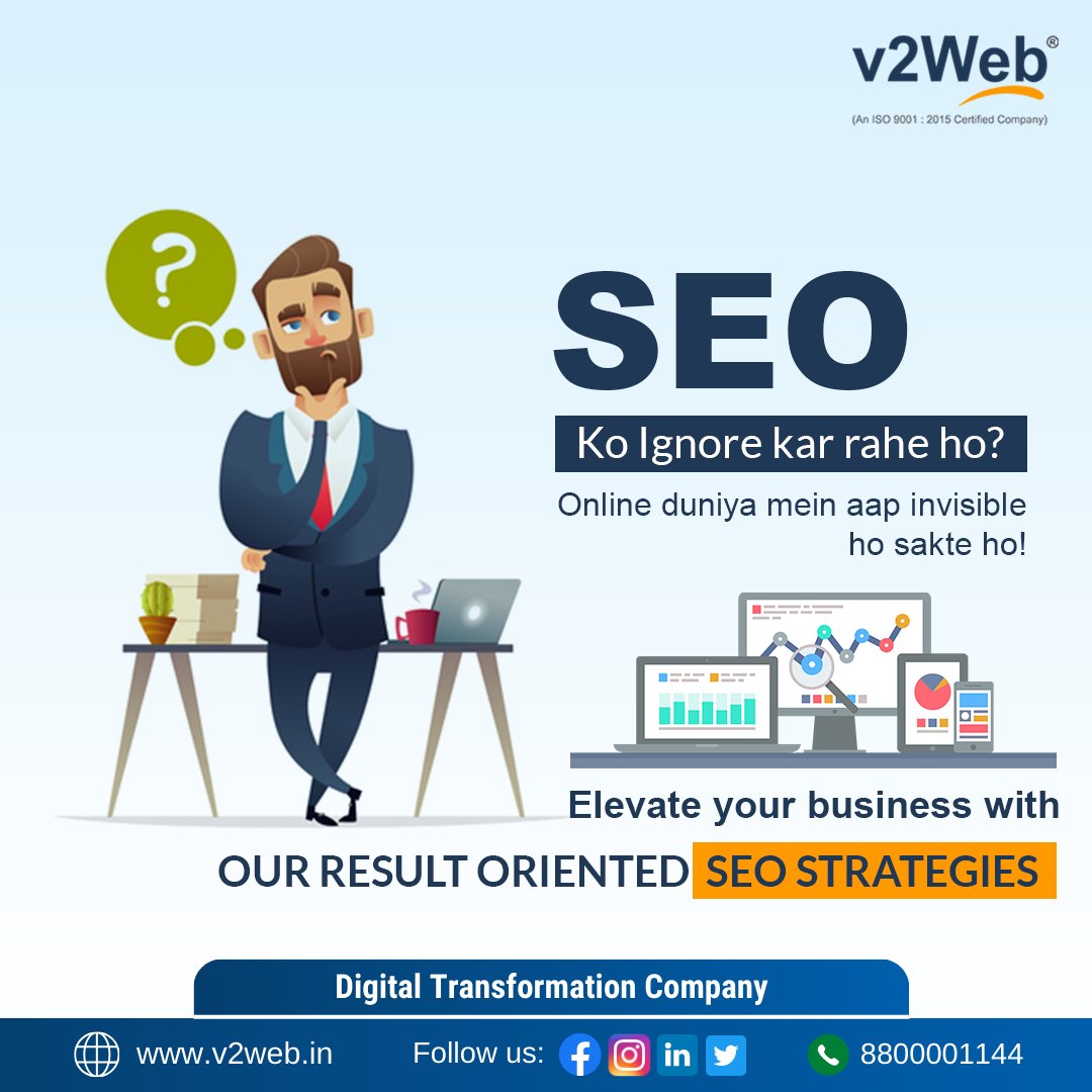 Let your business shine with #v2web result oriented SEO Strategies.

Contact us and start your SEO journey totay!

For Business Enquiry 👇👇
📞 𝗖𝗮𝗹𝗹/ 𝗪𝗵𝗮𝘁𝘀𝗔𝗽𝗽:- +91 9311681559
📧 𝗘-𝗠𝗮𝗶𝗹:- sales@v2web.in
👉𝗪𝗲𝗯𝘀𝗶𝘁𝗲 : v2web.in