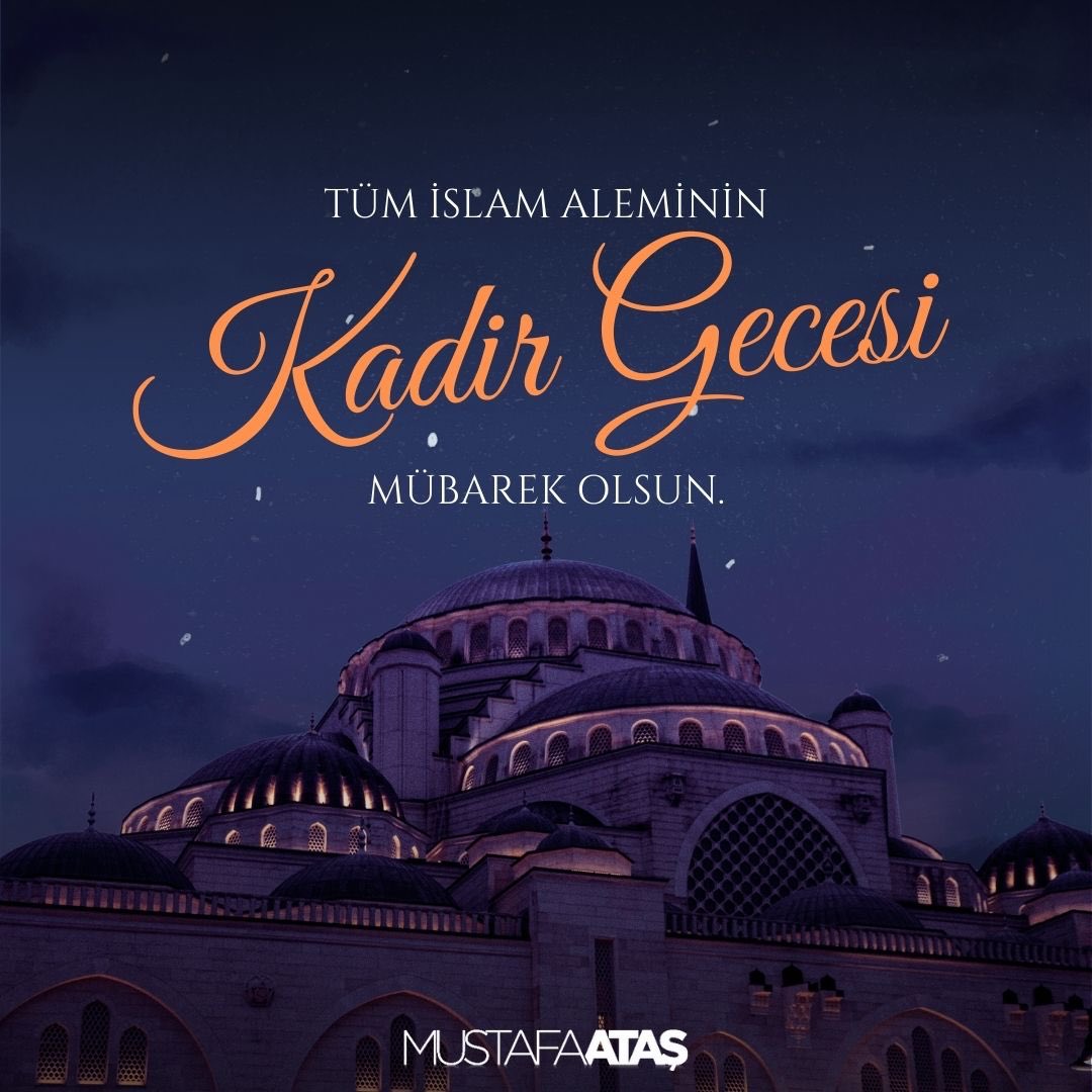 Milletimizin ve İslam Aleminin Kadir Gecesi'ni tebrik ediyor, bu mübarek gecenin tüm insanlığa barış, huzur ve esenlik getirmesini diliyorum. #KadirGecemiz mübarek olsun.🌙