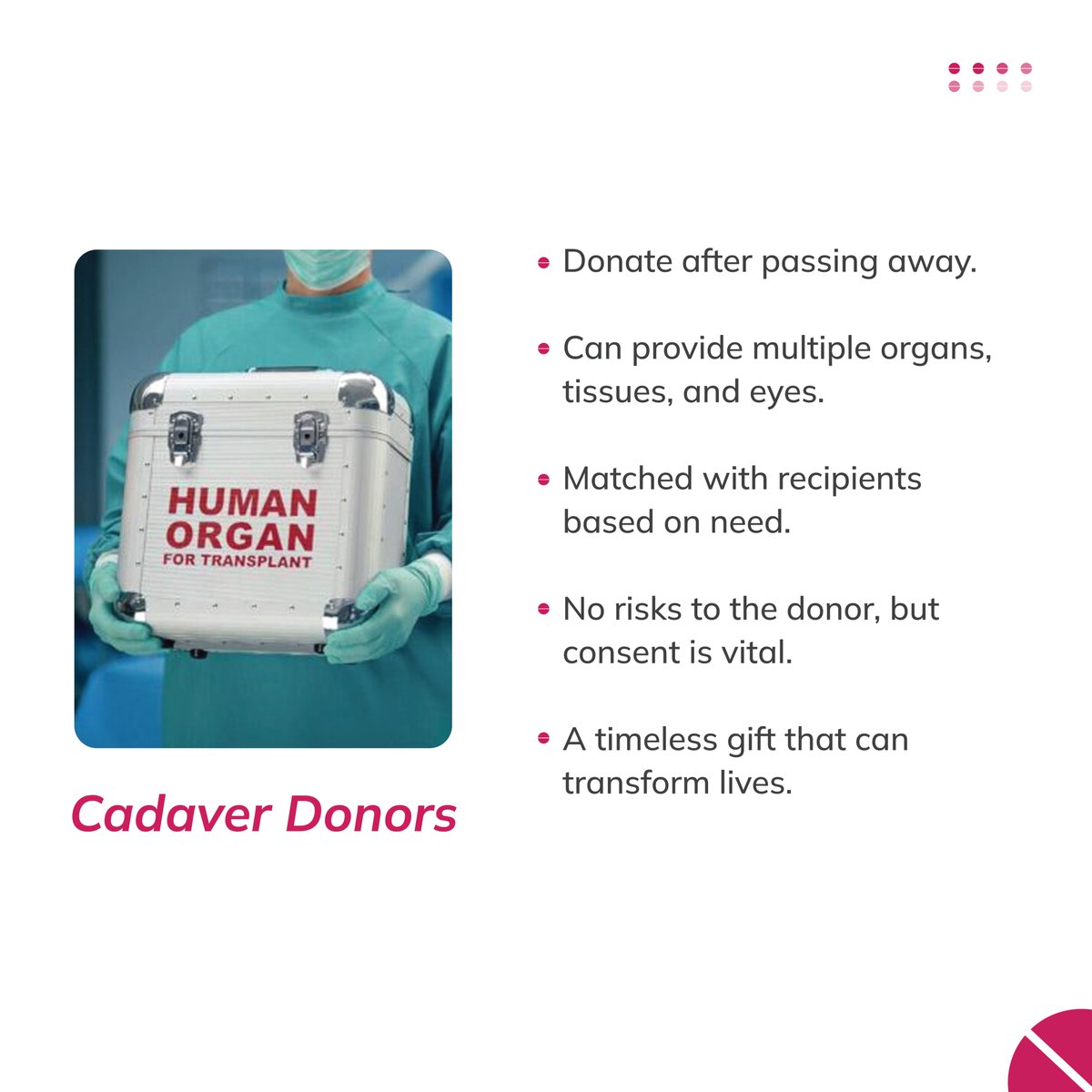 Becoming an organ donor can save lives and create a lasting legacy. Understanding the differences between living and cadaver donors is essential.

#LivingDonors #CadaverDonors #OrganDonation #OrganDonar #OrganDonationAwareness #Healthcare #HealthTech #HealthSy #SincerelyYours