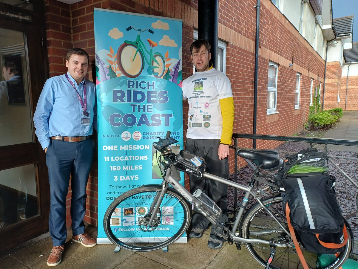 📢Shout out for Richard @bthft setting off on his epic 150 mile cycle ride along the East Coast in 3 days 🚴‍♂️ fundraising for @BTHFTCharity & @TheBHF good luck Richard, lets all get behind him and donate here ↩️ bit.ly/49xL7vO