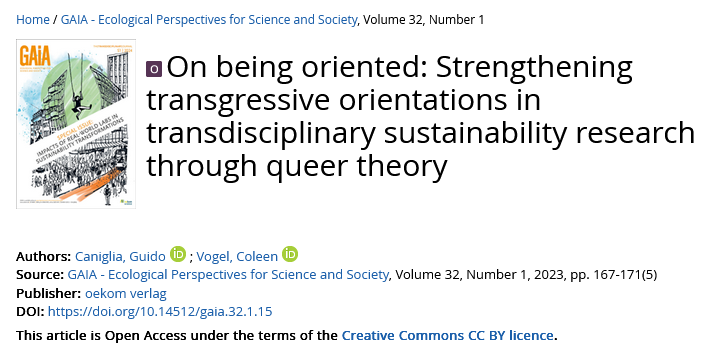 KLIAustria's tweet photo. 🎉🥁✨We are extremely happy and proud to share that Guido Caniglia and Coleen Vogel are the winners of the GAIA Best Paper Award 2023 for their paper, "On being oriented:..https://t.co/tmM7eptVba ✨ CONGRATULATIONS GUIDO and COLEEN !! 🎉
https://t.co/WezOjFFOU2 https://t.co/j6r1C2SN2w