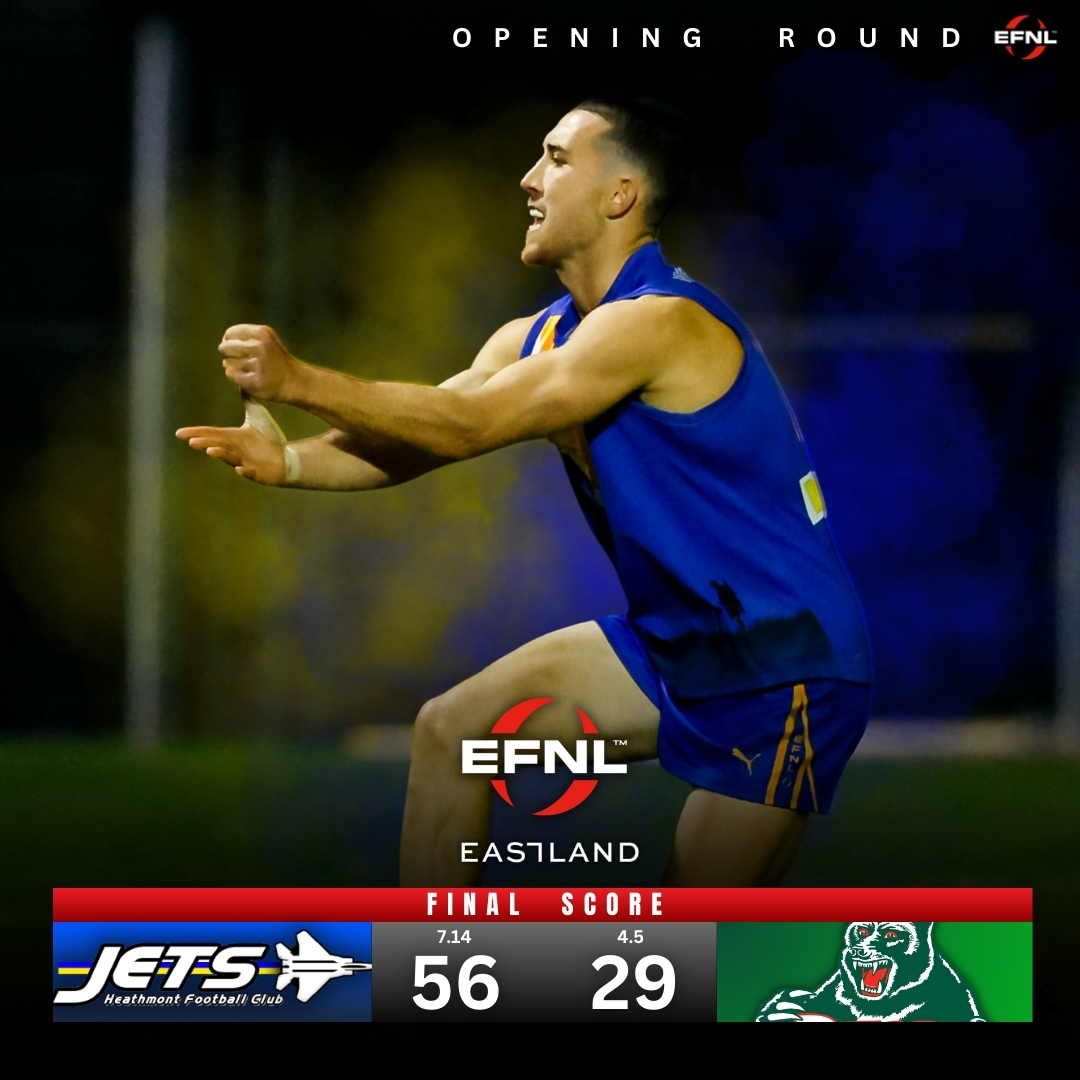 Eastern_FNL's tweet photo. Eastland FINAL SCORE
The @HeathmontJets open the 2024 season with a 27-point win over the Bears under lights at H.E Parker Reserve!
#afl #efnl #roundone #localfooty https://t.co/8dyrF2TvSL