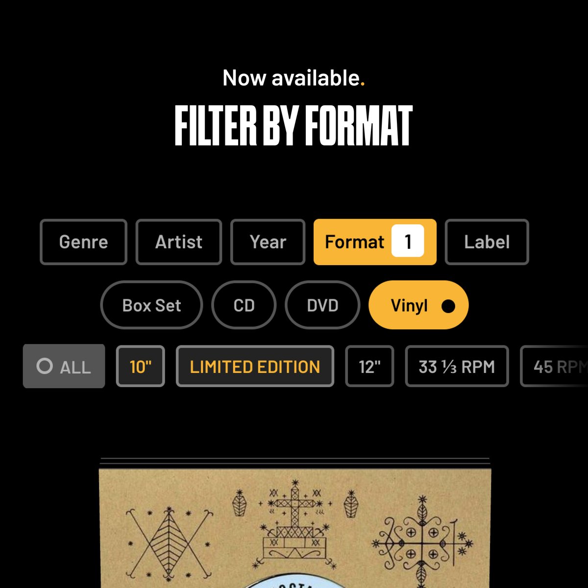 📢 Introducing new features to filter by format on Waxlog - one of the most requested additions.

Whether your collection spans vinyl, CDs, or even some 8-tracks, organizing just got a whole lot easier.

Dive deeper with filters for 10", 7", limited editions, represses, and more.