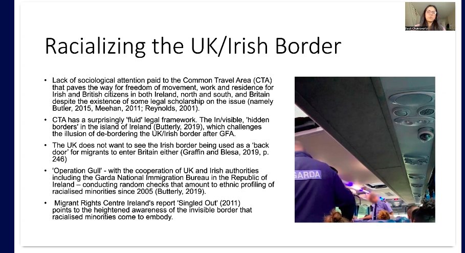 Our paper on women and the UK/Irish borderlands being presented by @dyutich  at #BritSoc24