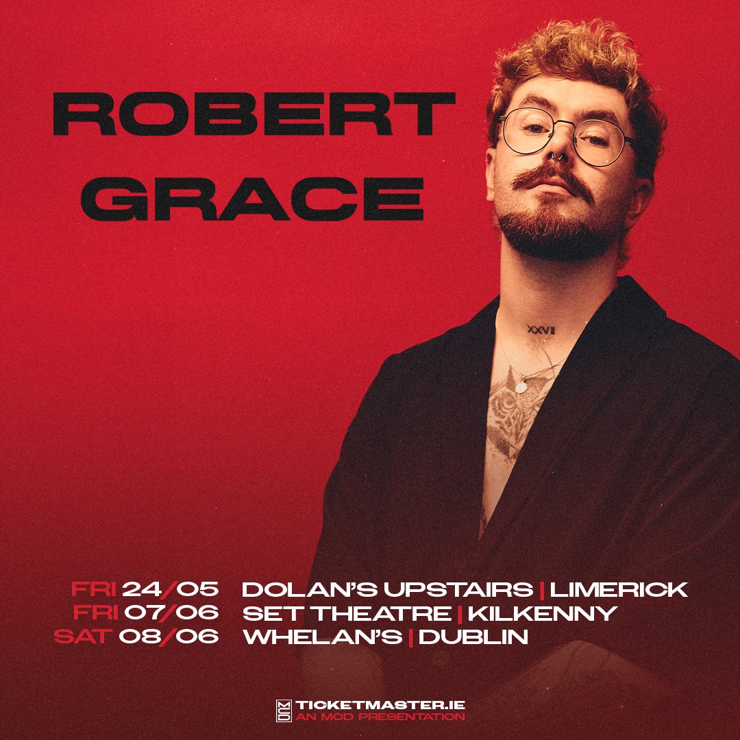 𝗢 𝗡 • 𝗦 𝗔 𝗟 𝗘 • 𝗡 𝗢 𝗪 Kilkenny's very own Robert Grace brings hit songs Euphoria, Casper and Fake Fine to Set Theatre Kilkenny on Friday 7 June 𝗧𝗜𝗖𝗞𝗘𝗧𝗦 set.ticketsolve.com/shows/11736527…