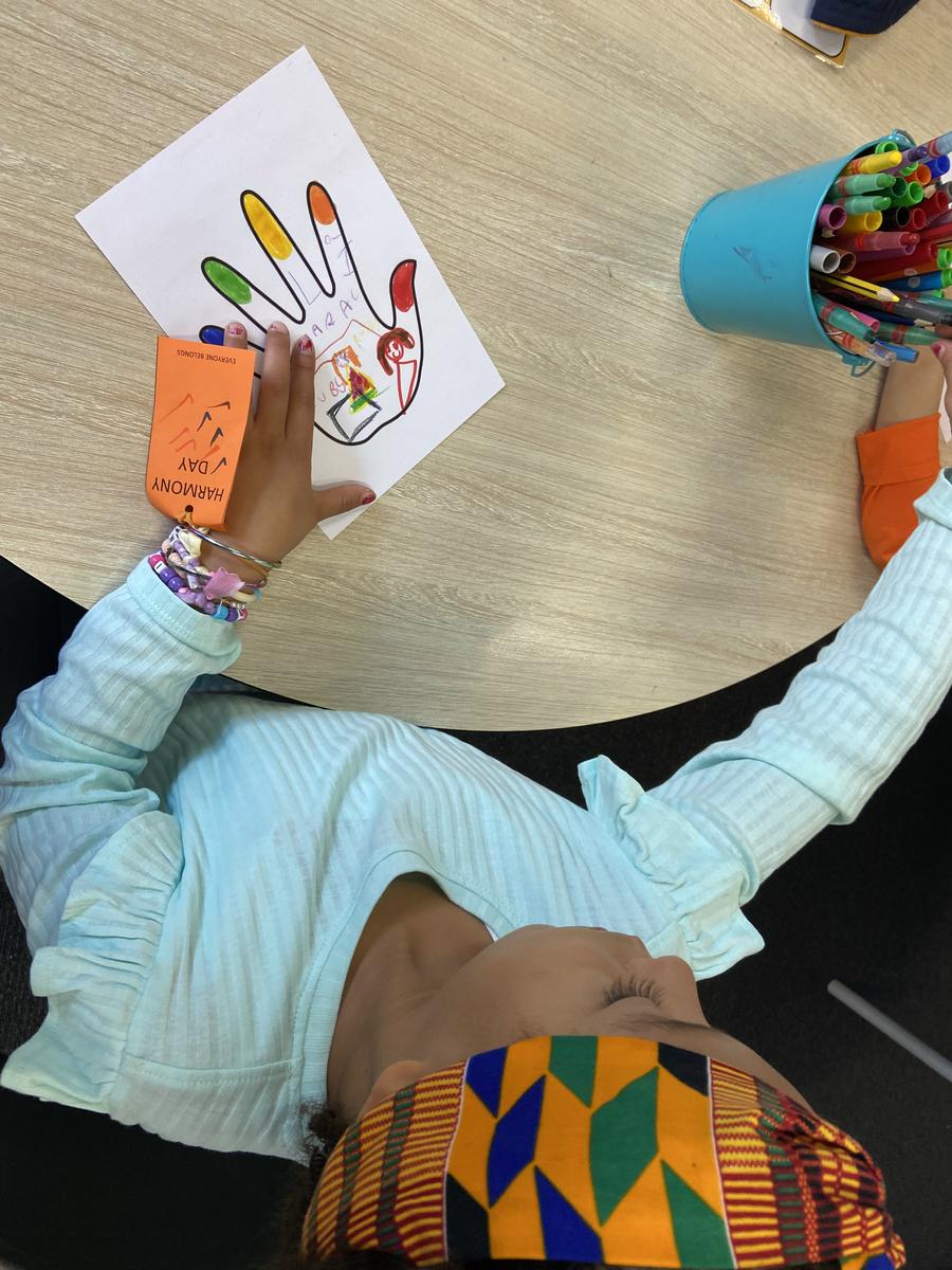 On 25th March  we celebrated Harmony Day at St John's. We learnt about many different countries, cultures, traditions and food. A highlight was experiencing African Drumming with Simon and Fred. We all attended a workshop to learn the drumming and to practice some dancing.