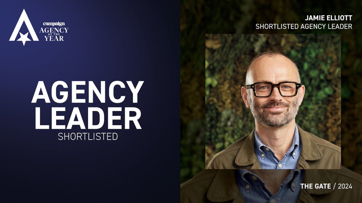 We are absolutely thrilled to announce that our CEO, @thejamieelliott has been shortlisted as Agency Leader at @Campaignmag's Global Agency of the Year Awards!🎉 Jamie's leadership has propelled us to new heights, and we couldn't be prouder. 🚀