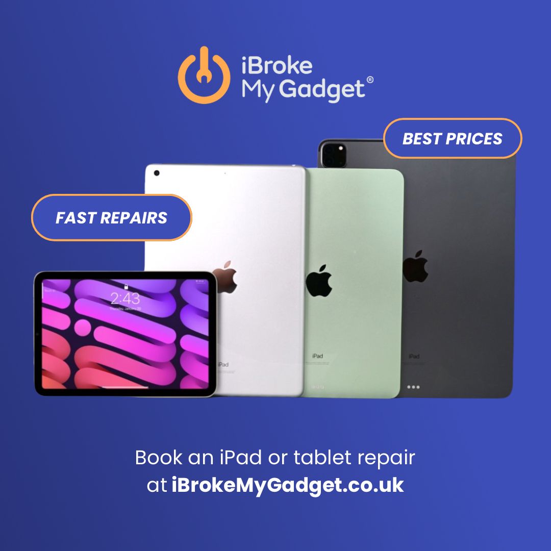 Trust our expert repair service to bring your iPad or tablet back to life. Visit iBrokeMyGadget.co.uk today! 🛠️📱 #Basingstoke #Camberley #samsungrepair #tabletrepair #samsunggalaxy #ipadrepair #ipadmini #ipadpro