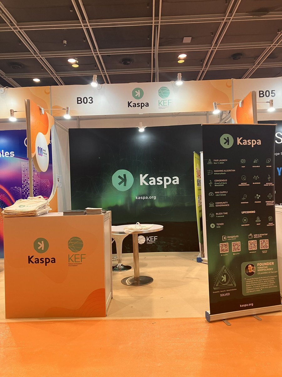 Booth almost set up.  #Web3Festival <a href="/festival_web3/">Web3Festival</a> <a href="/IceRiverMiner/">ICERIVER</a> <a href="/Kaspa_KEF/">Kaspa Eco Foundation (KEF)</a> <a href="/CoinPal_io/">CoinPal.io</a>