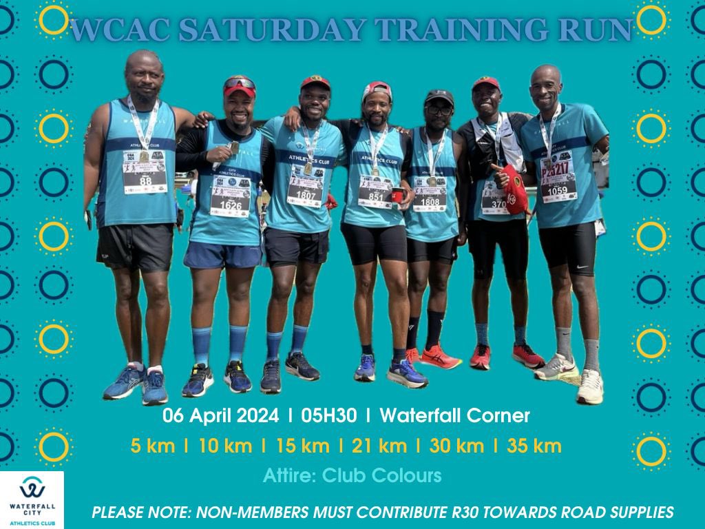 Join us tomorrow for our Saturday club training. R30 for non-members for road supplies. See you there 😄🌊💙 #Reakitima #WCAC #BlueWave #WCACxBusamed2024