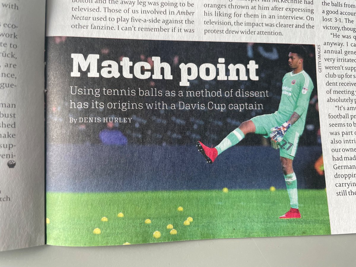 Delighted to be back in @WSC_magazine, talking to @HullCityKits about how he inaugurated the idea of tennis-ball protests in 1998