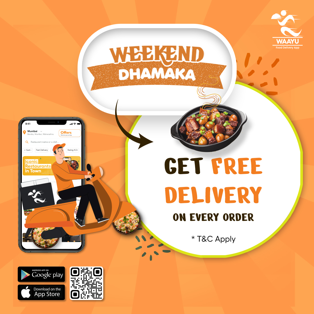 🔥 Craving excitement this weekend? WAAYU has the answer! 😋
With our Weekend Dhamaka offer, enjoy FREE Delivery on every order
.
.
.
#weekends #weekendvibes #weekendmood #explorer #explorerpage #freedelivery #WAAYU #indianfood #foodgasm #instafoodie #fastfood #streetfood