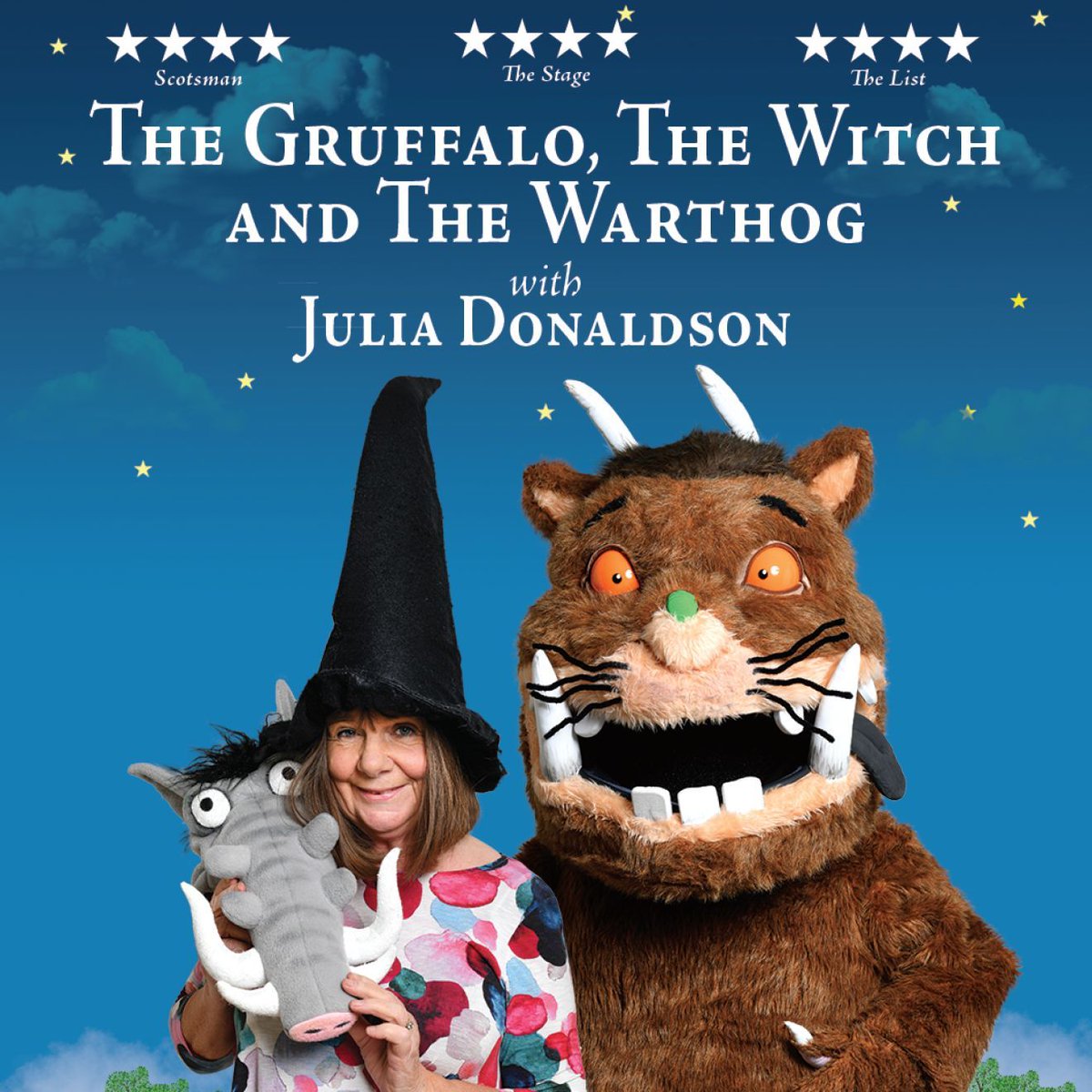 Now On Sale! The Gruffalo, the Witch and the Warthog With Julia Donaldson 📣 Following a sell out season at the Edinburgh Fringe, Britain's most popular children's author presents a show full of magic, music and excitement. 📅 2nd - 4th August 🎟️ buff.ly/4am7QMv