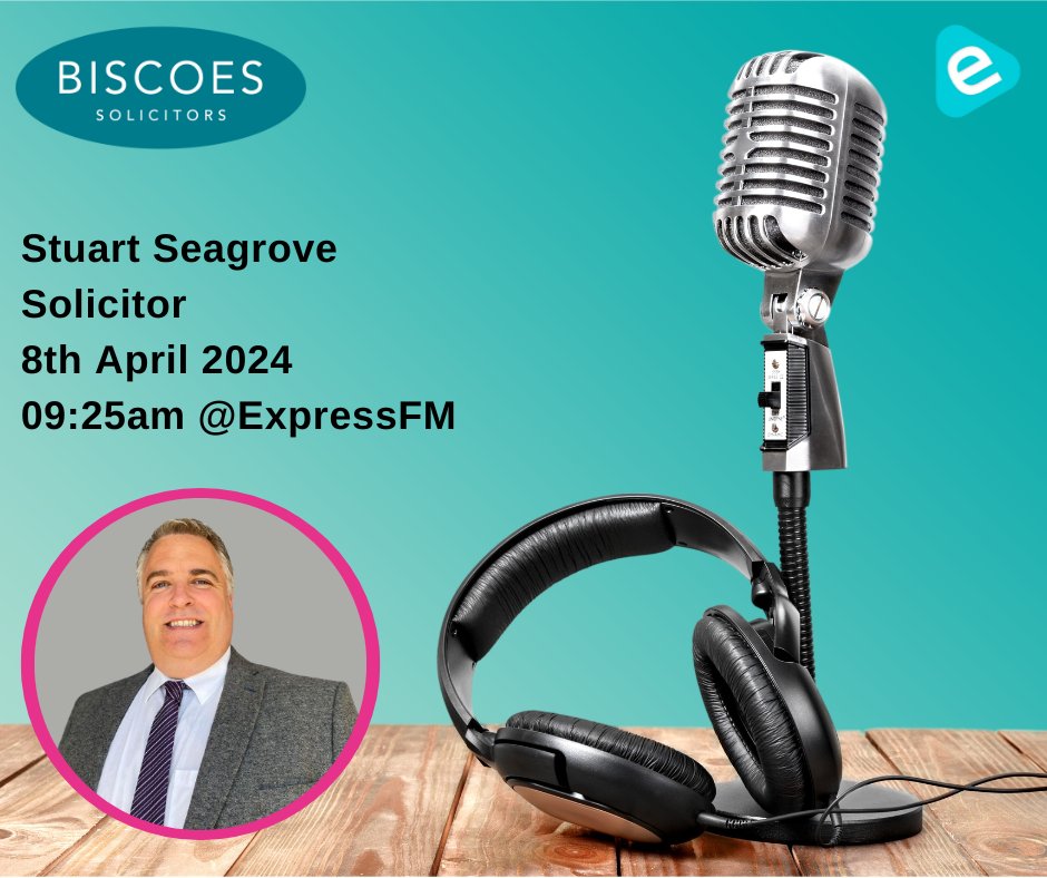 Tune into Express FM with host Ian James on Monday 8th April, where Stuart Seagrove, a solicitor in our employment team, will be discussing the upcoming changes in employment law and how they may affect you. Listen in at 9.25am to see what updates are coming in April.