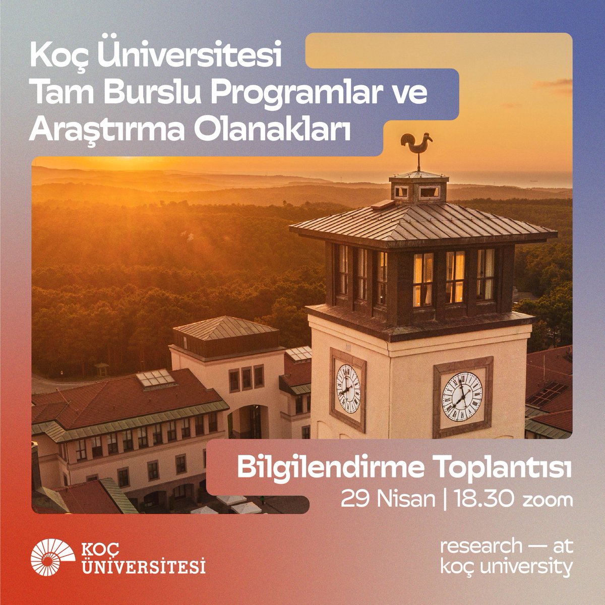 📚Kariyer Hedefinde Araştırma mı Var? 🔍

Koç Üniversitesi, farklı disiplinlerde araştırma olanaklarını keşfetmen için 29 Nisan Pazartesi günü seninle buluşuyor.

Tezli Yüksek Lisans ve Doktora programlarımızdaki araştırma ve eğitim deneyimi ve burs olanaklarını uluslararası