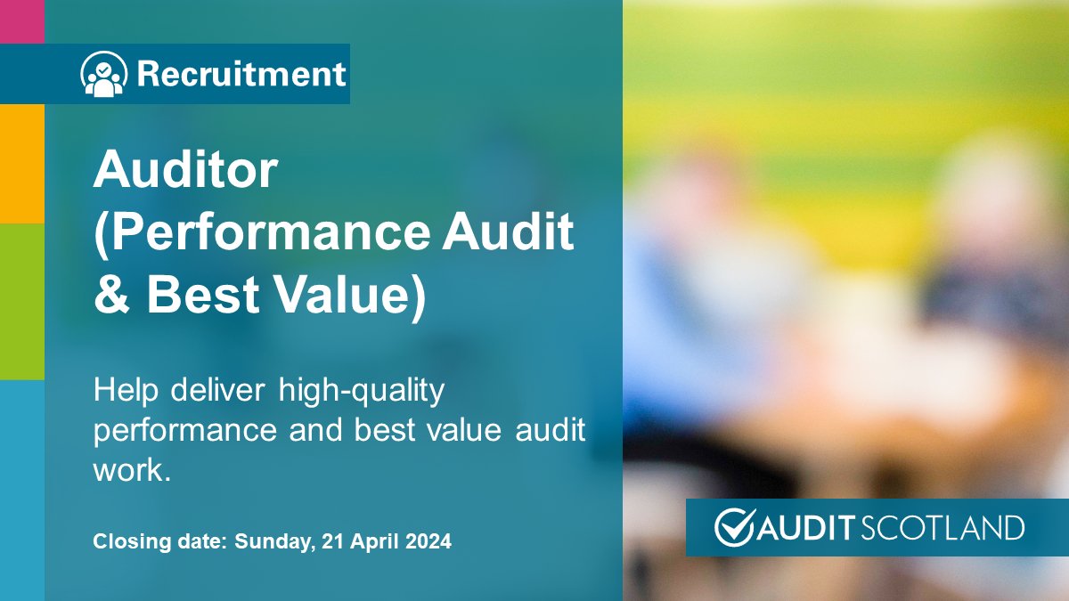 If you have strong research and analytical skills then we have the role for you! As an Auditor, you will lead on distinct areas of audit delivery and build relationships with audited bodies and stakeholders. Find out more and apply at: bit.ly/Auditor_PABV_A…