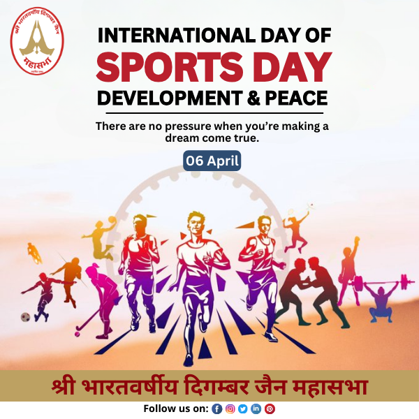 djainmahasabha's tweet image. There are no pressure when you&apos;re making a dream come true. Happy international day of sports day development and peace.
..
Read More : bit.ly/3Orwtyh
....
#Sport4Peace #IDSDP #SportDevelopment #PeaceThroughSport #PlayForPeace #djainmahasbha #jain #jainsamaaj #jainism