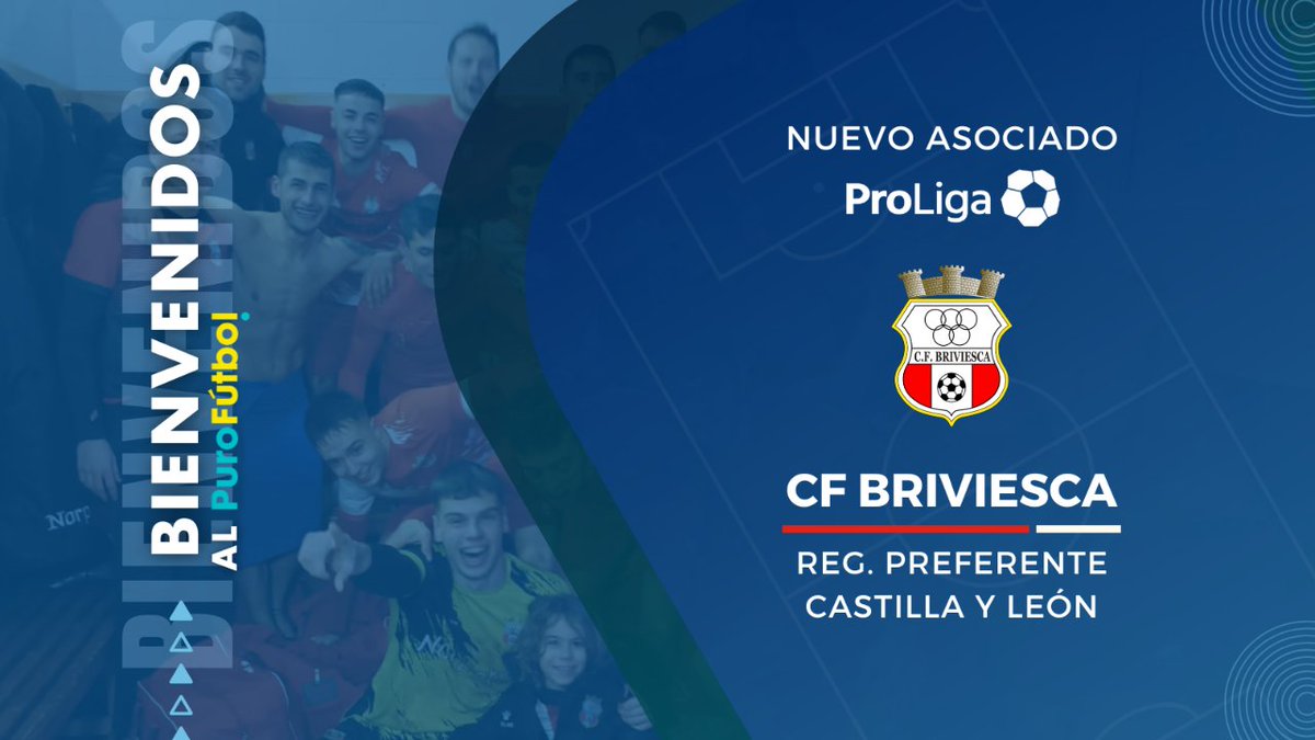 👋 ¡Bienvenidos! El @cfbriviesca se adhiere a @ProLigaFutbol  El club de la ciudad de Briviesca, Burgos, es actualmente líder destacado del grupo A de la Regional Aficionados de Castilla y León  (@FCyLF) #UnidosPorLosMismosValores