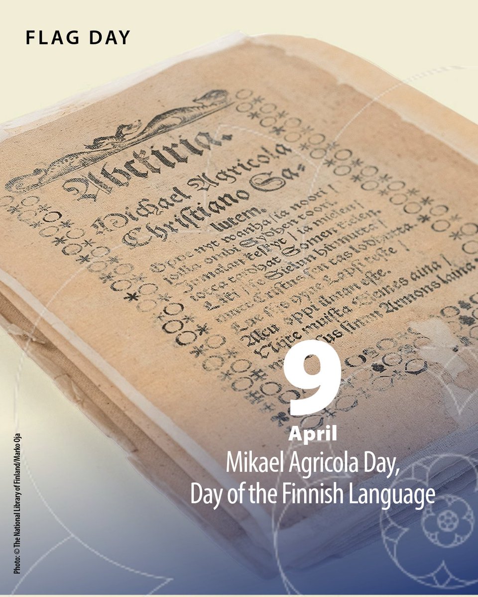 Happy Mikael Agricola Day and Day of the Finnish Language! 🇫🇮 Mikael Agricola (ca. 1510–1557), known as the father of the written Finnish language, was a reformer who translated the New Testament into Finnish. Agricola’s 1543 primer was the first book ever printed in Finnish.