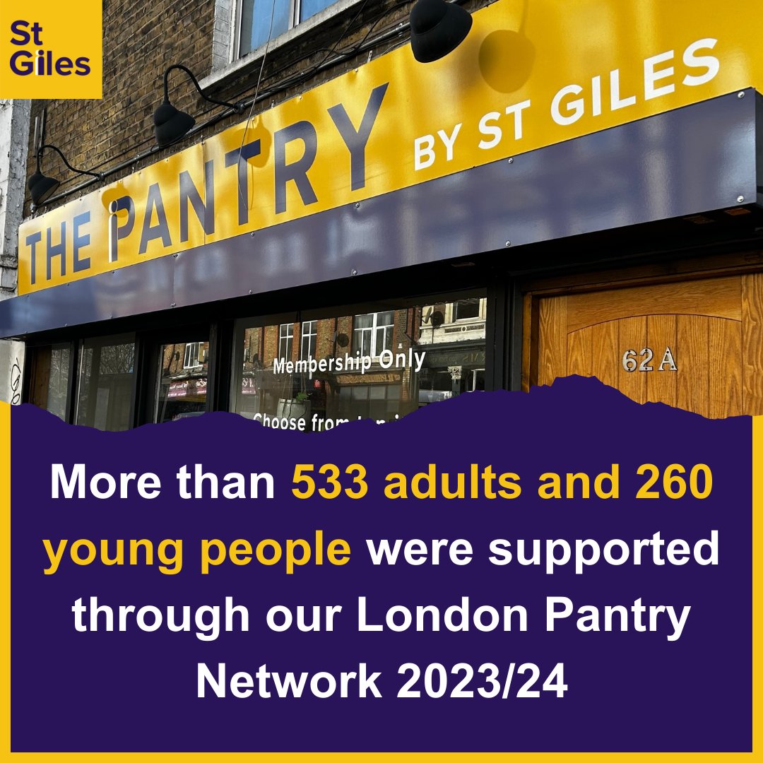 Our London Pantry Network supported a huge 533 adults & 260 young people with access to fresh, healthy and nutritious food and 'Wrap-Around Support' in just 1 year. Impressed? To see the impact of our tackling poverty projects and more, visit our Website. stgilestrust.org.uk