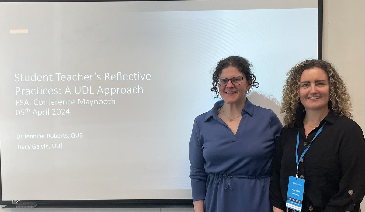 Delighted to share our preliminary findings on supporting student teachers reflections by drawing from the #UDL framework with Jennifer Roberts. #UDLHE #TeacherEducation #easi_irl <a href="/esai_irl/">ESAI</a> #easi24